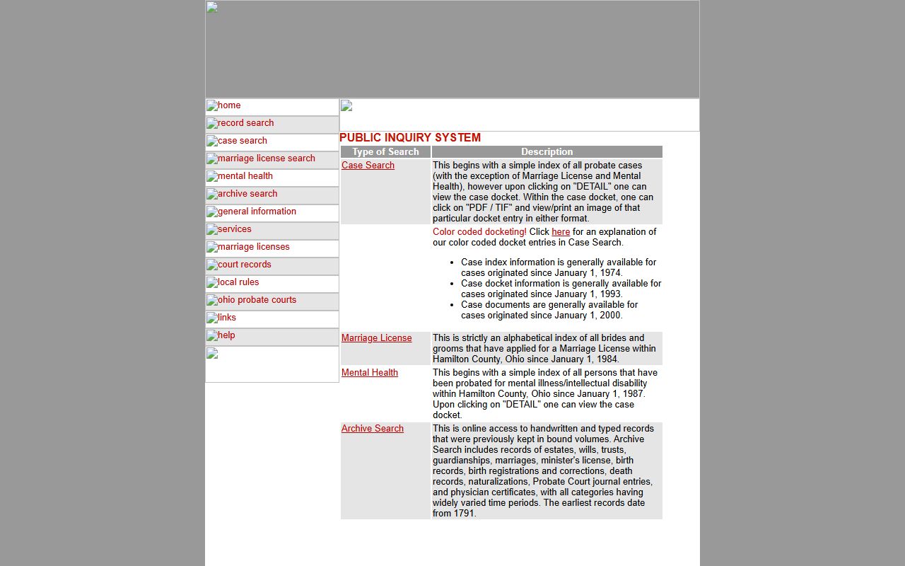 Hamilton marriage records Butler County Probate Court portal