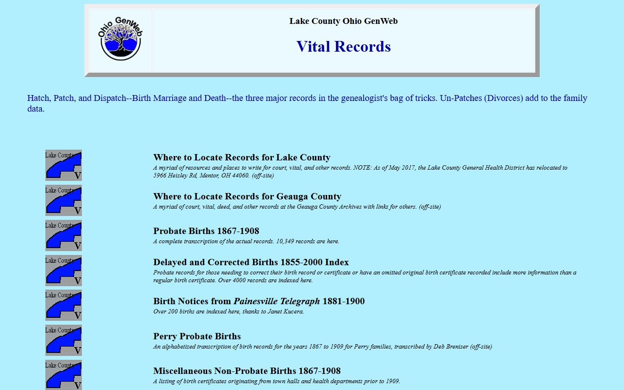 Mentor marriage records Lake County OHGenWeb vital records index