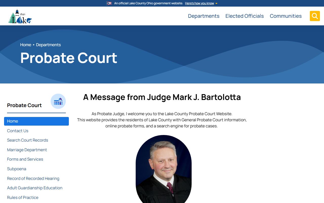 Mentor marriage records Lake County Probate Court website